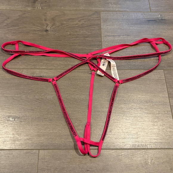 Sparkly Cutout Pink Panty - Picture 1 of 3